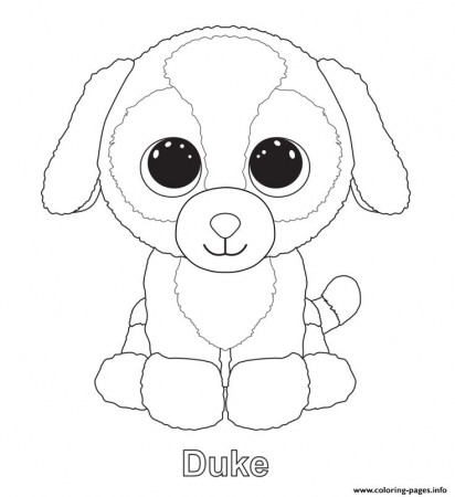 Print duke beanie boo Coloring pages | Baby coloring pages, Dog coloring  page, Beanie boo birthdays