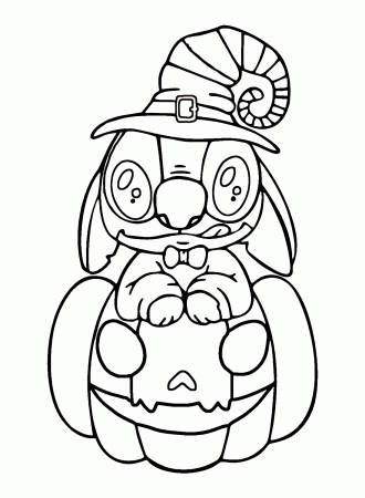 Halloween Stitch coloring pages