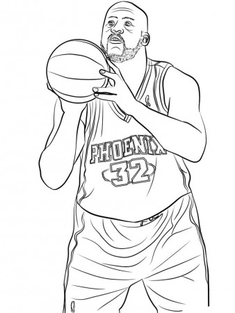 Shaquille O'Neal coloring pages