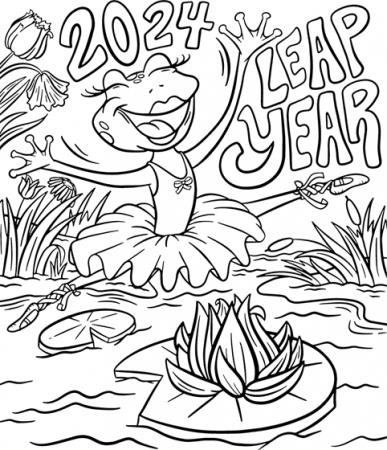 Leap Year Free Printable Coloring Page ...
