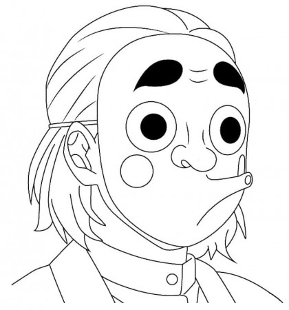 Kanamori from Demon Slayer Coloring Page - Free Printable Coloring Pages  for Kids