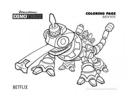 Free Dinotrux Revvit Coloring Page - Mama Likes This