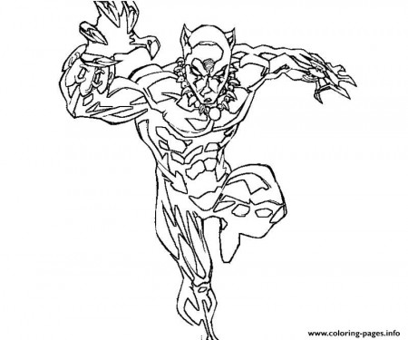 Black Panther Marvel Coloring Pages Printable