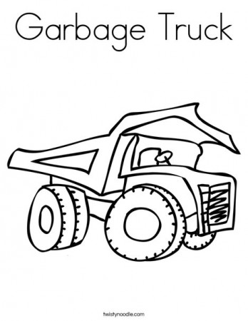 Garbage Truck Coloring Page - Twisty Noodle