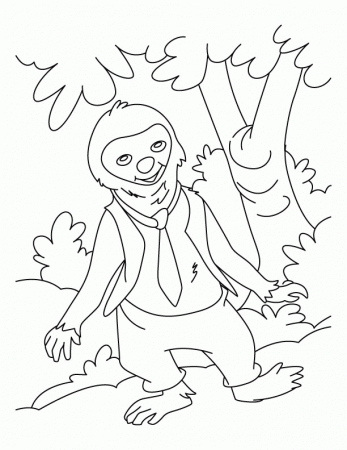 Free Sloth Coloring Page, Download Free Clip Art, Free Clip Art on ...