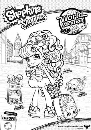 Shopkins World Vacation Macy Macaron Coloring Page - Free Printable Coloring  Pages for Kids