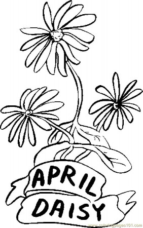04 April Daisy Coloring Page for Kids - Free Flowers Printable Coloring  Pages Online for Kids - ColoringPages101.com | Coloring Pages for Kids