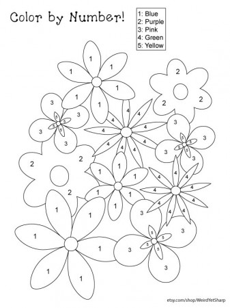 Free Printable Color By Number Flowers - Printable Word Searches
