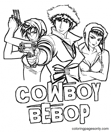 Free Printable Cowboy Bebop Coloring Pages - Cowboy Bebop Coloring Pages - Coloring  Pages For Kids And Adults