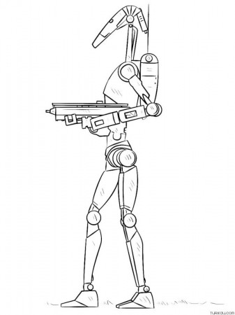 Robot Star Wars Coloring Page » Turkau