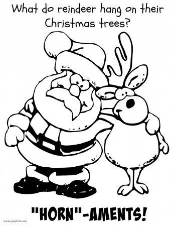 CJO Photo: Christmas Joke Coloring Page: Reindeer