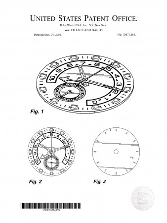 Fashion Decor - ROLEX Watch Patent