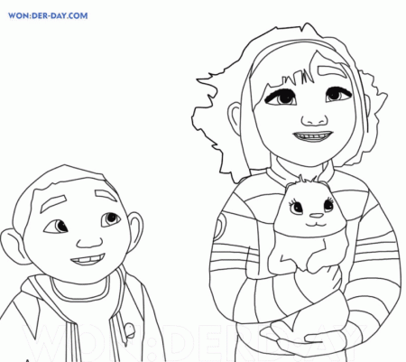 Fei Fei with Chin Coloring Pages - Over the Moon Coloring Pages - Coloring  Pages For Kids And Adults