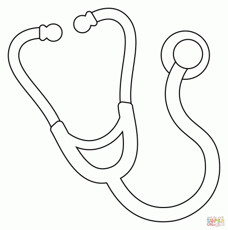 Stethoscope Emoji coloring page | Free Printable Coloring Pages