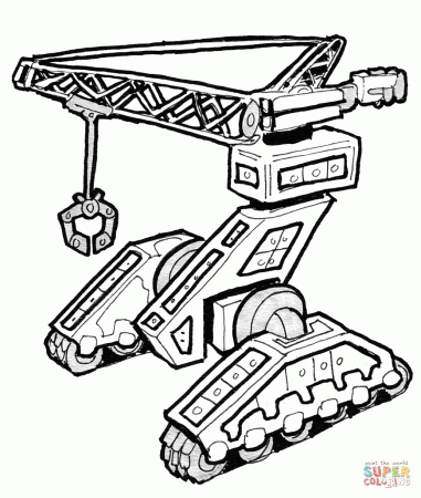 Sci-Fi Robot - Construction Moon Rover coloring page | Free Printable Coloring  Pages