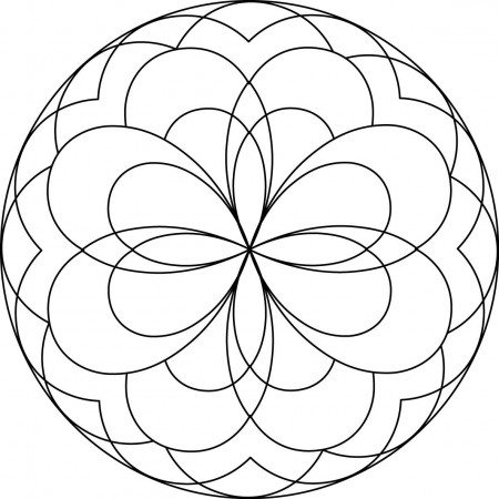 Easy Mandala Coloring Page - GetColoringPages.com