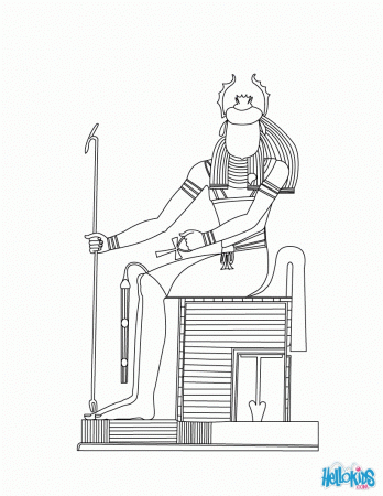 GODS AND GODDESSES of Ancient Egypt coloring pages - OSIRIS for kids