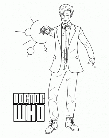doctor who colouring page - Clip Art Library