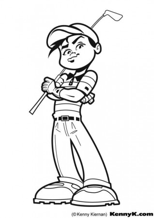 Coloring Page play golf - free printable coloring pages - Img 7024