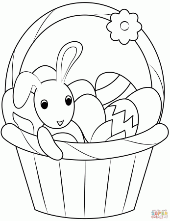 Easter Basket coloring page | Free Printable Coloring Pages