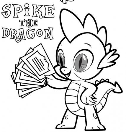 Equestria Daily - MLP Stuff!: Official MLP Facebook Spike Coloring Page