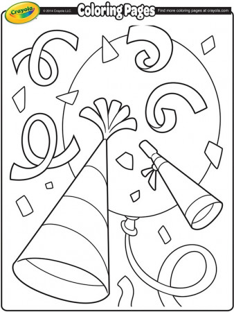 New Year's Confetti Coloring Page | crayola.com