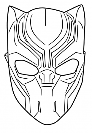 Free Printable Black Panther Mask Coloring Page, Sheet and Picture for  Adults and Kids (Girls and Boys) - Babeled.com