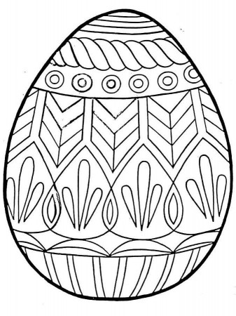 Cute Easter Egg 1 Coloring Page - Free Printable Coloring Pages for Kids