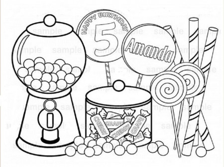Of Candy - Coloring Pages for Kids and for Adults