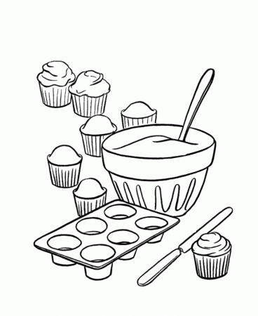 Cupcake Coloring Pages and Book | UniqueColoringPages