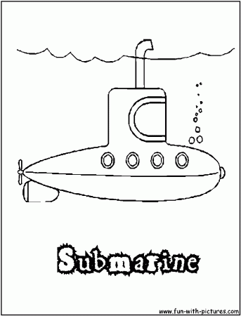 Yellow Submarine Coloring Page - HiColoringPages