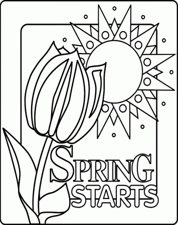 Spring Coloring Sheets Free