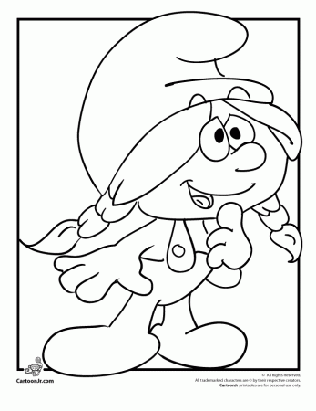 Y SMURFS Colouring Pages