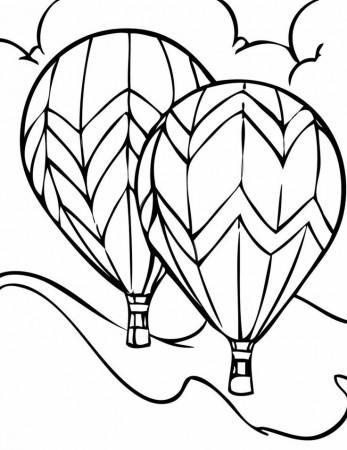 Hot Air Balloon Coloring Pages Images | Getting Inked