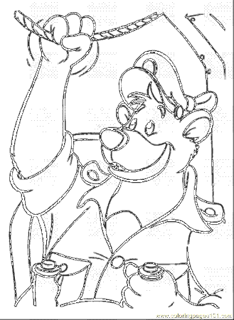 Coloring Pages Baloo (Cartoons > Tale Spin) - free printable 