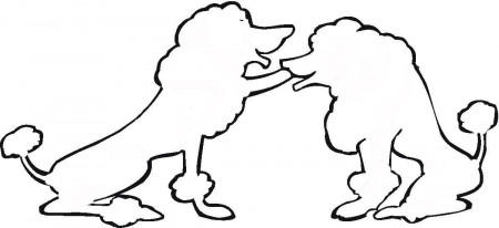 Poodle Outline Coloring Online | Super Coloring