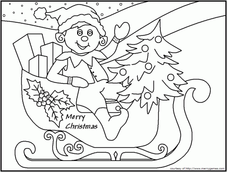 Merry Christmas Coloring Pages - Free Coloring Pages For KidsFree 