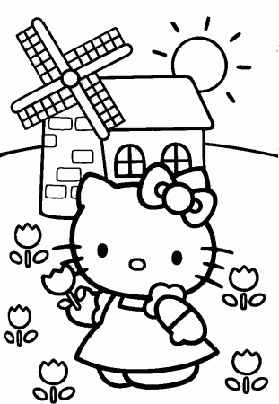 Hello-Kitty-Color-Pages-797×10241 | COLORING WS