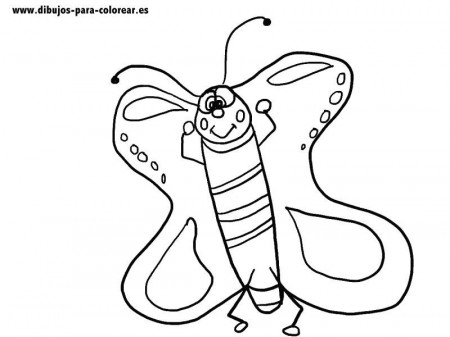 LA MARIPOSA SONRIENTE | Dibujos para colorear