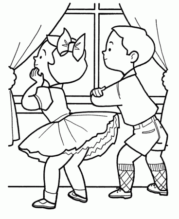 Christmas Party Coloring Pages - Waiting for friends to arrive 