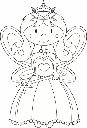 fairy princess coloring worksheet and song from kiboomu worksheets 