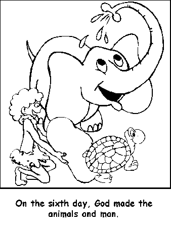 6 creation Colouring Pages (page 3)