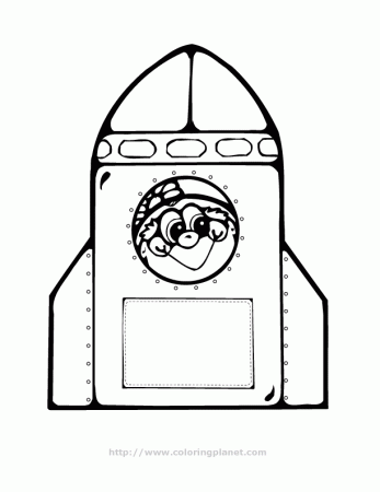 spaceship and astronaut printable coloring in pages for kids 