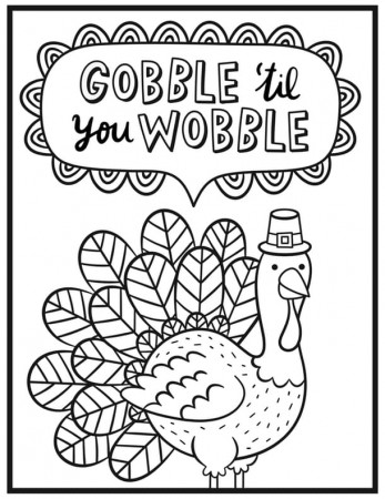 An Adult Coloring Page for Thanksgiving