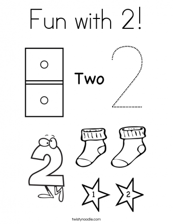 Number 2 Coloring Pages For Preschoolers