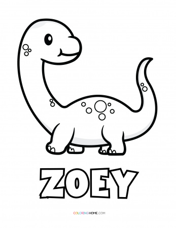 Zoey dinosaur coloring page