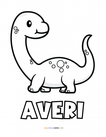 Averi dinosaur coloring page