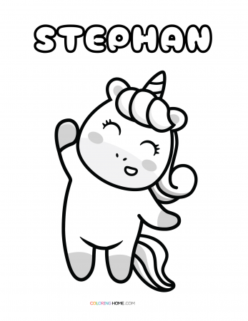 Stephan unicorn coloring page
