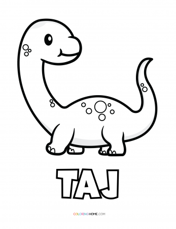Taj dinosaur coloring page