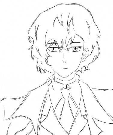 dazai sketch Coloring Page - Anime Coloring Pages